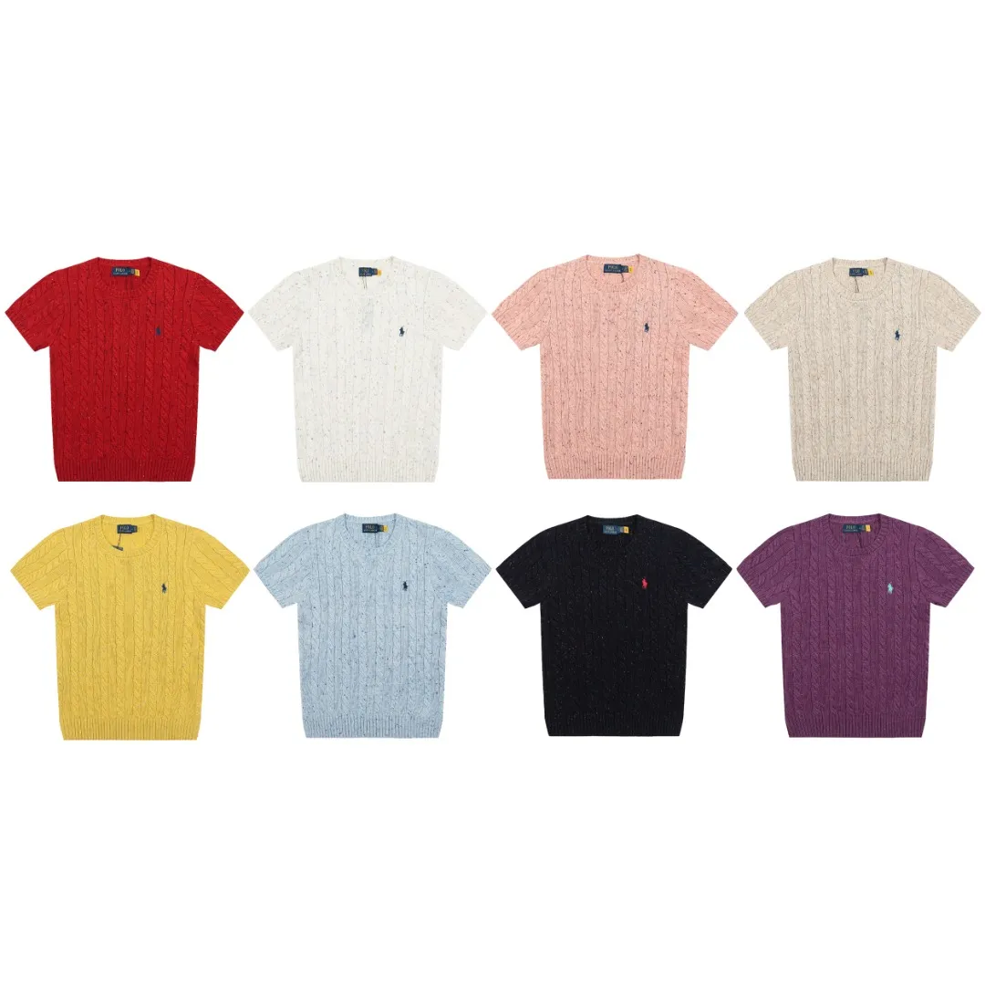 P166 💰 "Top quality" Style number: DS058# (on sale all year round) [Ralph Lauren wool blended pony embroidered logo twist knitted short sleeves] ✅Ralph Lauren gradient multi-color dot versatile hemp knitted round neck short sleeves for all seasons ✅15% merino cotton wool 85% wool blended clean and clear texture ✅ZP quality 1:1 version Scan the code to enter the GF website Counter quality ✅Details and quality are the only one in Guangzhou. Imported quality wool. Focus on high-end. Cost-effective. Needless to say good quality. ✅Restore the original version. The maximum size can be worn up to 150 pounds. Loose, comfortable and stress-free.